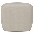 thumbnail image 1 of Moore 18 inch Wide Contemporary Irregular Small Ottoman in Natural Linen Look Fabric, Fully Assembled, 1 of 1