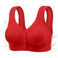 thumbnail image 5 of Everyday Bras for Women Low Support Sports Bra Bras Strapless Athletic Bra Women Bras plus Size Front Close Pack of Bras Sports Bras for Girls Women Sports Bra plus Size Running Girl One Red 40, 5 of 5