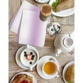thumbnail image 4 of Light Purple White Kitchen Dish Towels for Drying Dishes Set of 4, Gradient Solid Stripes Geometric Waffle Weave Microfiber Hand Tea Bathroom Towels Quick Dry & Absorbent Towel 15.7x23.6, 4 of 7