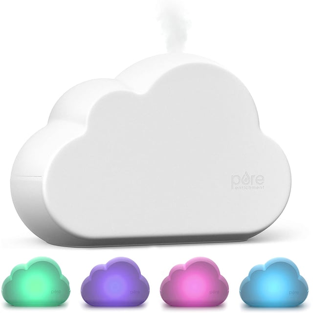 Humidificador Ultrasónico de Niebla Fría MistAire Cloud Pure Enrichment 24hrs 8 Colores para Niños Bebés Silencioso Blanco Pure Enrichment PE-8546645