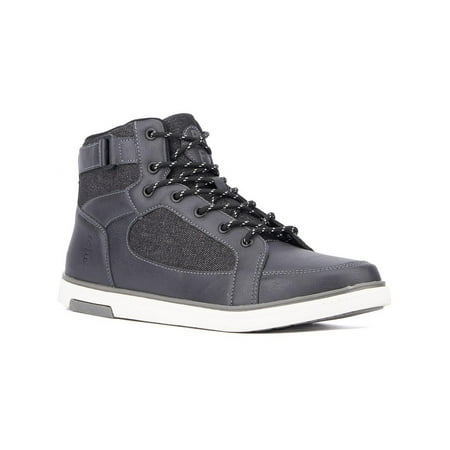 

Reserved Footwear Mens Austin Faux Leather Lifestyle High-Top Sneakers