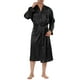 thumbnail image 1 of Bata de noche de satén para hombres INSPIRE CHIC, con manga larga, atada, pijama, bata de baño XL negra para el Día del Padre, 1 of 4