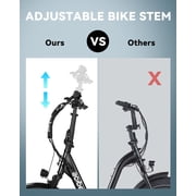Electric Bike for Adults, 20 Fat Tire Folding Ebike with 500W Motor, 7 Speed 25MPH 48V 13.5AH, Adjustable Bike Stem,(Black)