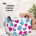 thumbnail image 3 of ASKETAM Large Valentine's Day Gift Basket Empty Storage Organizer Kid Room Décor (Red Blue Stereoscopic Heart), 3 of 7