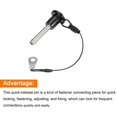 thumbnail image 2 of Stainless Steel Quick Release Pin 6mm Diameter Ball Locking Pin with Push Button Lanyard Cable Usable Length 25mm, 2 of 6