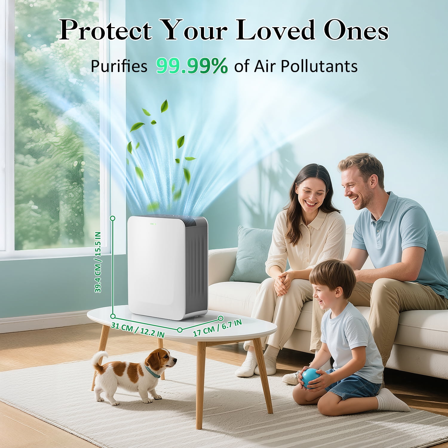 Air Choice AP-230 H13 True HEPA Air Purifier for Large Rooms up to 1485 sq ft - Captures Dust, Pet Hair & Odors - Quiet White Noise Operation