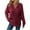 Wine a2, variant on LWITHSZG Hoodies for Women Casual Loose V Neck Long Sleeve Henley Shirts Going Out Tops Fall Winter Fashion Drawstring Pullover Sweatshirts