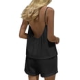 thumbnail image 2 of Gamivast Two Piece Outfits for Women Summer Crinkled Cami Top & Shorts Set Spaghetti Strap Lounge Sets Casual Beach Vacation Wear Loose Fit, 2 of 7