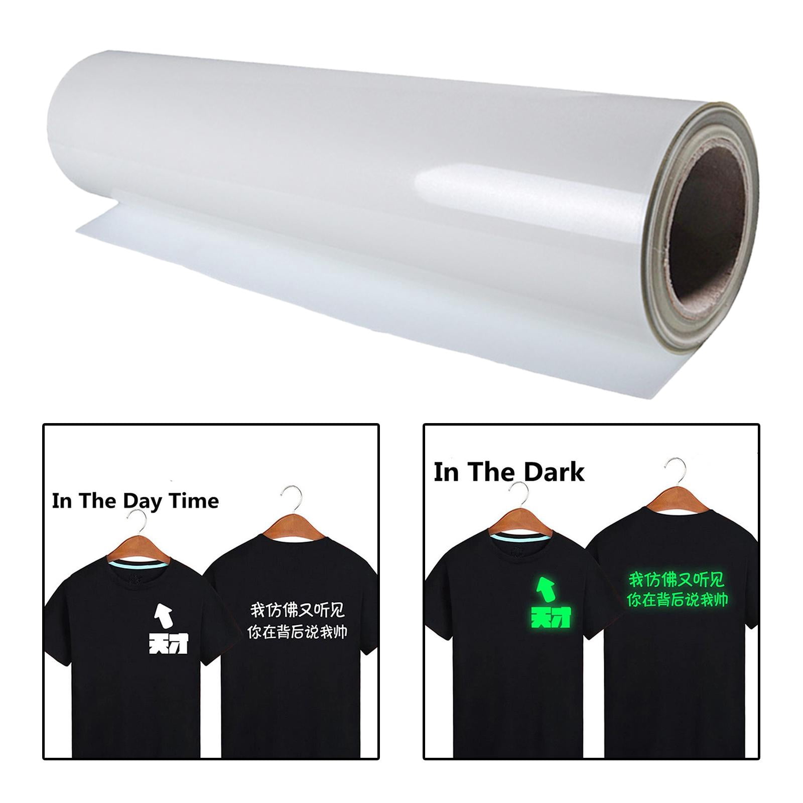 Milageto 4x Luminous Heat Transfer Roll, Heat Transfer HTV , for DIY Gifts, , Hat, Clothing, DIY Craft Birthdays Gifts