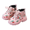 thumbnail image 2 of LvhaoGJOB Ankle Boots for Kids Lace-Up Design Side Zipper ankle boots short boots All Season Footwear, 2 of 8