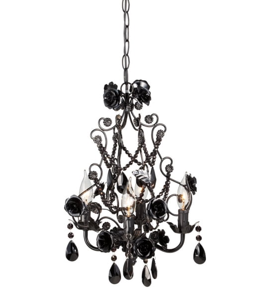 black rose chandelier