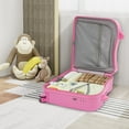 thumbnail image 5 of Aiqidi 18" Kids Ride-On Suitcase Portable Rolling Children's Travel Carry Trolley Luggage Case with Universal Wheels and Password Lock for Aged 3-6 Years (Pink), 5 of 15