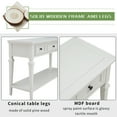 thumbnail image 6 of EUROCO 50" Classic Retro Style Console Table, Wood Furniture with 3 Top Drawers and Open Style Bottom Shelf, Antique White, 6 of 8