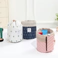 thumbnail image 4 of Travel Bag Round Cylinder Cosmetic Bag Pull Rope Bag Oxfords Cloth Travel Storage Bag Pack Up Instantly Easy to Clean, 4 of 8