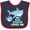 Navy and Red, variant on Inktastic My Big Sister Loves Me with Cute Sharks Boys or Girls Baby Bib