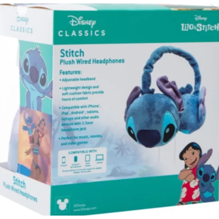Stitch Plush Wired Headphones for Back to School & College
