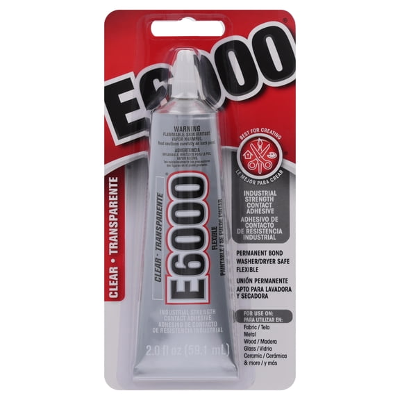 Eclectic E6000 Glue, Clear Contact Adhesive, 2 oz