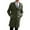 Green, variant on Mens Trench Coat Notch Collared Single Casual Long Business Windbreaker Pea Coat Overcoat Black XXL