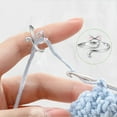 thumbnail image 4 of Rings Product Category Cat-Themed Yarn Ring Adjustable Crochet Tool for Beginners Crochet Tension Regulator Finger Ring Handmade Piink Sliver Ring Kit, 4 of 8