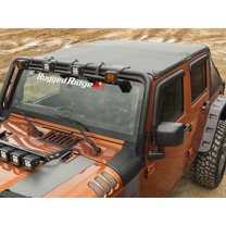 Rugged Ridge by RealTruck Montana Soft Top for Wrangler JKU 4-Door | Bowless, Black Diamond, Polyester & Cotton Fabric | 13790.38 | Compatible with 2007-2018 Jeep Wrangler JK 4-Door