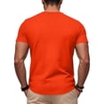 thumbnail image 5 of Uwinwear Men's Athletic Washed T-Shirts Basic Crew Neck Tees Tops Causal Distressed Cotton T Shirts Summer Breathable Tees,Orange,XL, 5 of 6