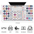 thumbnail image 5 of Long Mouse Pads for Desk,Colorful Geometric Diamond Pattern Desk Mats on Top Of Desks, Desk Mouse Pad Extra Large with 3mm Non-Slip Base and Stitched Edge for Gaming,Office,Work,Home 47.3"x23.6", 5 of 6