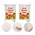 thumbnail image 3 of Rdsfhsp Summer Garden Flag 12x18 Inch, Linen Outdoor Yard Flag with Sunflower Watermelon Design, Seasonal Welcome Flag for Lawn Porch Patio Garden Decor, 3 of 5