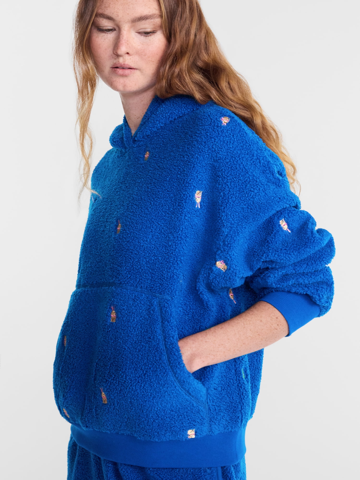 No Boundaries Cozy Teddy Hoodie, Women’s XS-2X