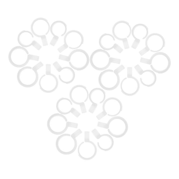 Homoyoyo 30pcs Cross-Stitch Roll Clips Transparent Plastic For Fabric Fastening