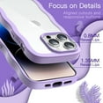 thumbnail image 5 of JETech Cute Case for iPhone 14 Pro 6.1-Inch, Wave Frame Curly Shape Shockproof Phone Cover for Women and Girls, Clear Hard PC Back (Purple), 5 of 7