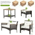 thumbnail image 3 of Gymax 7PCS Patio Rattan Sofa Set Outdoor Wicker Conversation Set w/ Coffee Tables, 3 of 10