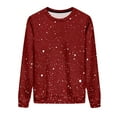 thumbnail image 4 of PNTUTB Women's Casual Oversized Crewneck Long Sleeve Fashionable Shimmering Print Pullover Sweatshirt, 4 of 6
