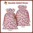 thumbnail image 2 of Naloa Cute Fox Pink Tree Drawstring Christmas Bags, 3D Xmas Gift Bags, Christmas Wrapping Bags, Xmas Goodie Bags, Treat Pouch Bags, Party Favor Bags-, 2 of 9