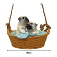 thumbnail image 2 of Figura colgante de cachorro oscilante, estatua de perro oscilante hecha a mano, figura de jardín al aire libre, pequeña para decoración del Patio del, 2 of 7