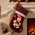 thumbnail image 4 of Oversized Plush Doll Christmas Stocking Gift Bag, Large Capacity Candy Treat Sack with Hanging Loop for Fireplace Mantel, Christmas Tree, Doorway and Holiday Party Display, Soft Plush Home Decor, 4 of 6