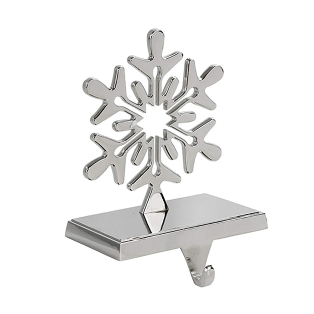 Iconikal Snowflake Stocking Holder Chrome 4-Pack