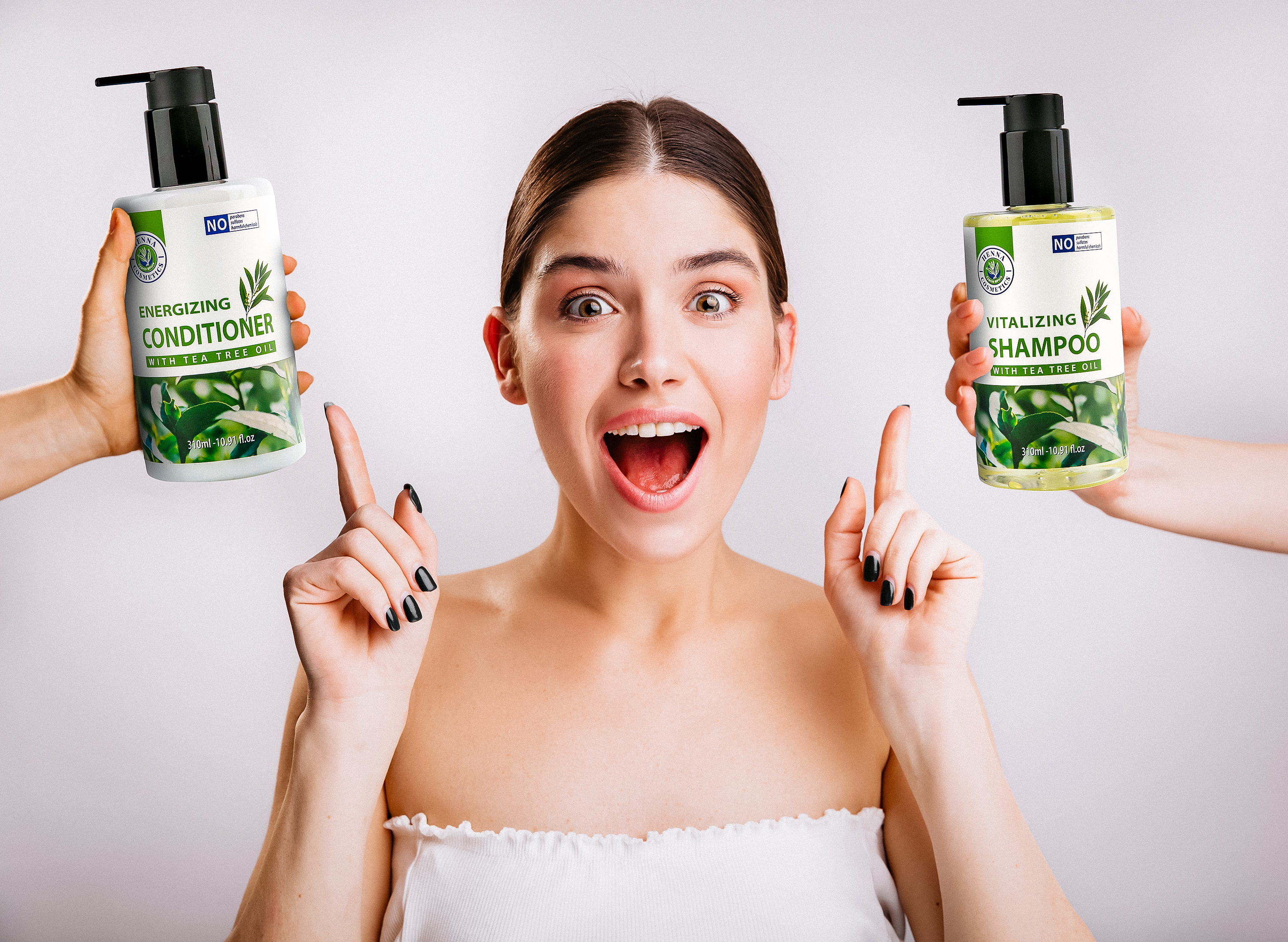 Henna Cosmetics Tea Tree Oil Shampoo / Conditioner Set - Sulfate Paraben Free 10.4 FL oz. - image 2 of 7