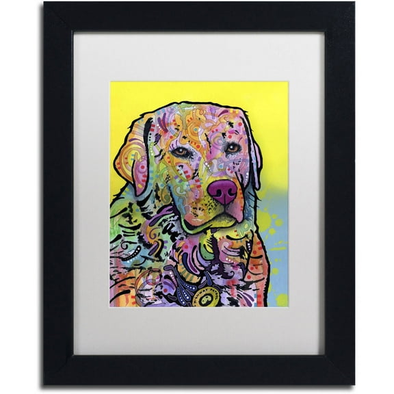 Trademark Fine Art "Goose" Canvas Art by Dean Russo, White Matte, Black Frame