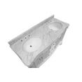thumbnail image 5 of Katherine 60" Double Bathroom Vanity with White Cabinet and Carrara Marble Top, 5 of 6