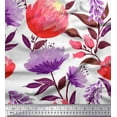 thumbnail image 1 of Soimoi Cotton Jersey Fabric Leaves & Floral Artistic Printed Fabric 1 Yard 58 Inch Wide, 1 of 3