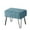 Babati-Turquoise, variant on Home Soft Things Jacquard Chenille Stool Chair Upholstered Footrest Ottoman with Black Metal Legs and Padded Seat, Kasula-Light Brown, 19" x 13" x 17"
