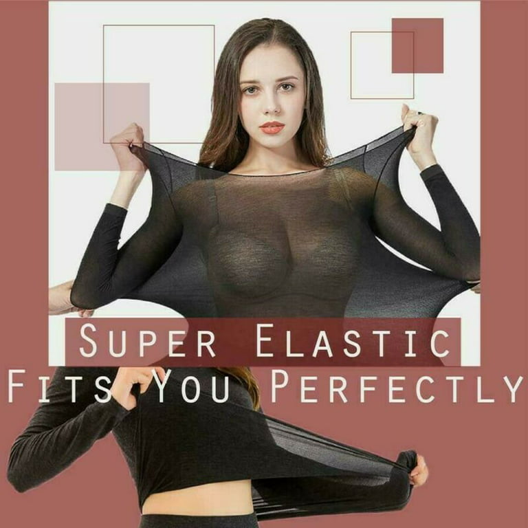 2pcs Warm O Neck Solid Color Thermal Underwear High Quality Plus Size Long  Johns Women Shaped Sets – the best products in the Joom Geek online store