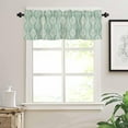 thumbnail image 3 of Teal Bohemian Kitchen Curtain Valances for Windows Farmhouse Short Curtains, Mandala Floral Ethnic Tribal European Prints Rod Pocket Valance Curtain for Bedroom Cafe Living Room 54"x18", 3 of 6