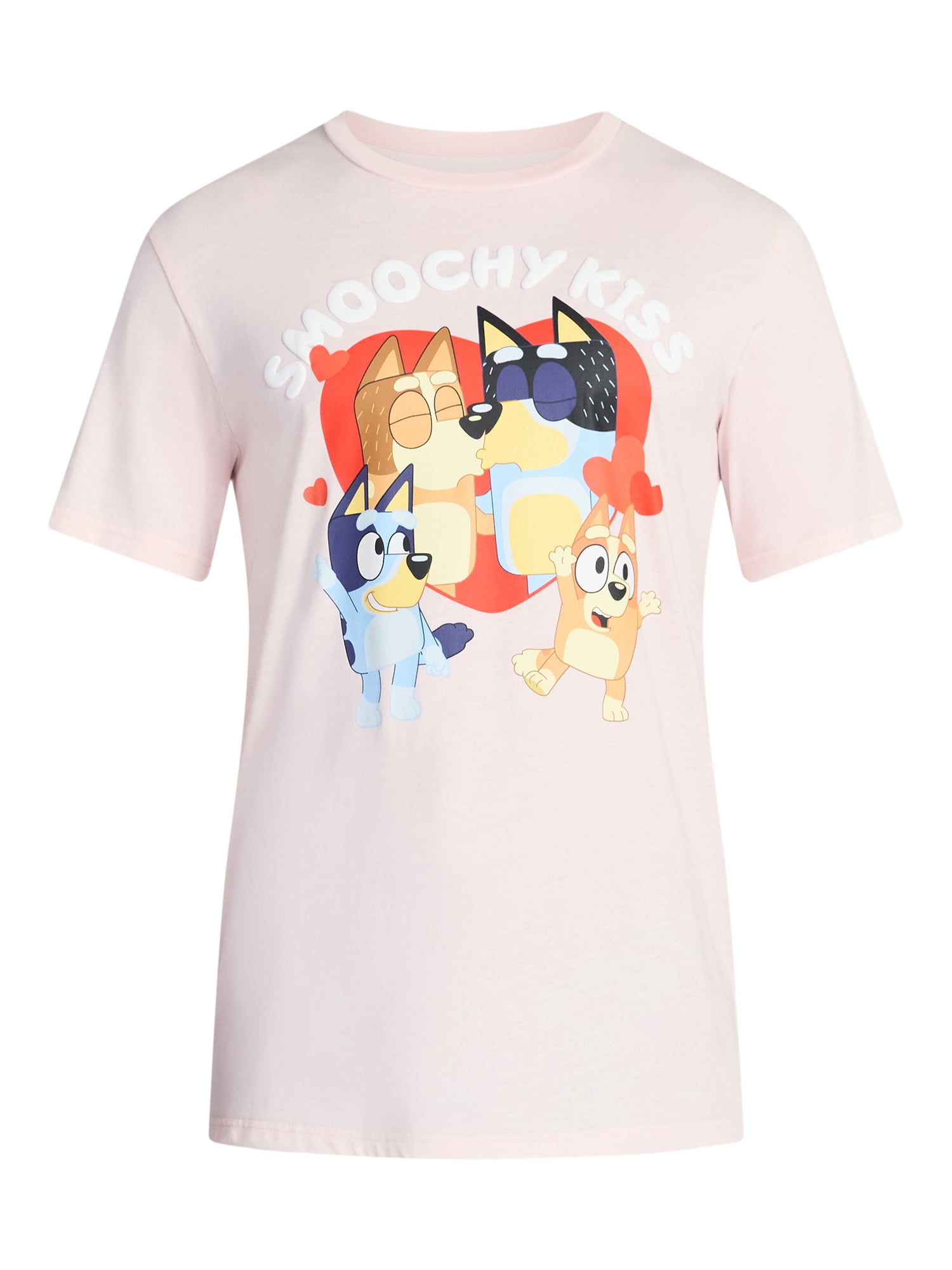 Bluey, Men's & Big Men's Valentine's Day Graphic Tee, Sizes XS-3XL