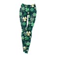 thumbnail image 1 of Leggings elásticos para mujer, pantalones de yoga de cintura media, trébol irlandés del día de San Patricio Trébol M Yuyangstore Leggings elásticos para mujer, 1 of 8