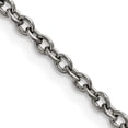thumbnail image 2 of Chisel Titanium Polished 3.1mm Cable Chain - 24", 2 of 8