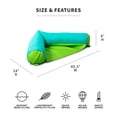 thumbnail image 4 of Big Joe Noodle Sling No Inflation Needed Pool Seat with Armrests, Aqua/Green Double Sided Mesh, Quick Draining Fabric, 3 feet, 4 of 11