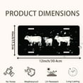 thumbnail image 2 of License Plate, Farm Animals Silhouettes Decorative Front,Personalized Stainless Steel License Plate Cover For Men Women,12.2" X 6.2", 2 of 7