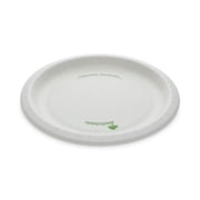 EarthChoice Pressware Compostable Dinnerware Plate, 10 Diameter, White, 300/Carton