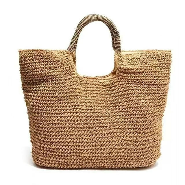 Sac de Plage d'Été Vintage Mode Sac de Plage en Paille Sac à Main pour Femmes
